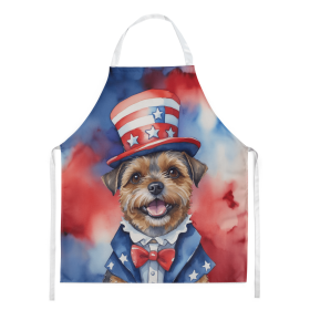 Border Terrier Patriotic American Apron