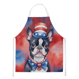 Boston Terrier Patriotic American Apron