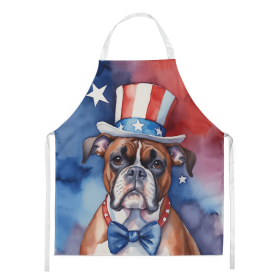 Boxer Patriotic American Apron