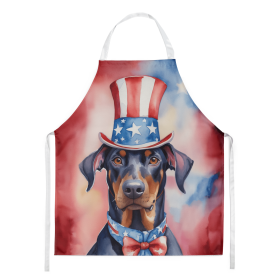 Doberman Patriotic American Apron