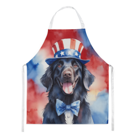 Flat-Coated Retriever Patriotic American Apron