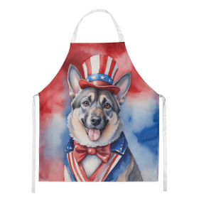 Norwegian Elkhound Patriotic American Apron