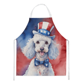 Poodle - White - Patriotic American Apron