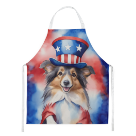 Sheltie/Shetland Sheepdog Patriotic American Apron