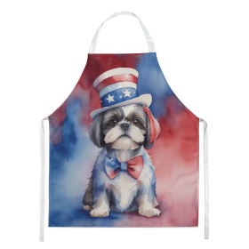 Shih Tzu Patriotic American Apron