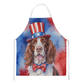 Welsh Springer Spaniel Patriotic American Apron