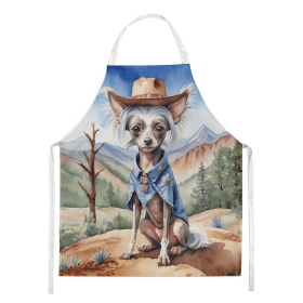 Chinese Crested Cowboy Welcome Apron