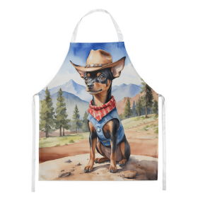 Min Pin Cowboy Welcome Apron