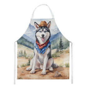 Siberian Husky Cowboy Welcome Apron