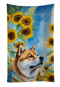 Akita in Sunflowers Kitchen Towel