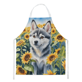 Alaskan Klee Kai in Sunflowers Apron