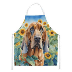 Bloodhound in Sunflowers Apron