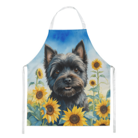 Cairn Terrier in Sunflowers Apron