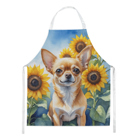 Chihuahua in Sunflowers Apron