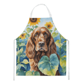 English Cocker Spaniel in Sunflowers Apron