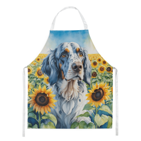 English Setter in Sunflowers Apron