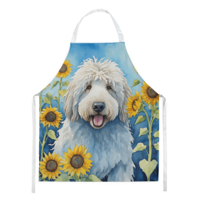 Komondor in Sunflowers Apron