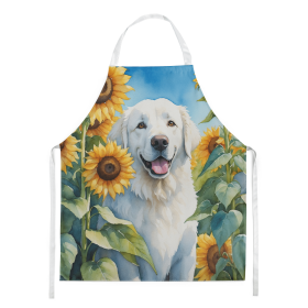 Kuvasz in Sunflowers Apron