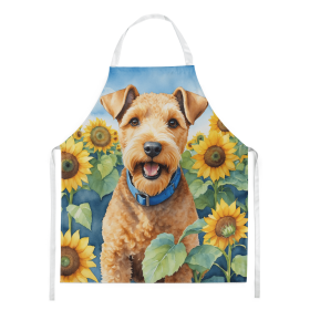 Lakeland Terrier in Sunflowers Apron