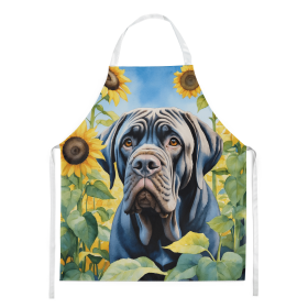 Mastiff - Neapolitan in Sunflowers Apron