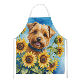 Norfolk Terrier in Sunflowers Apron