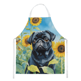 Pug in Sunflowers Apron