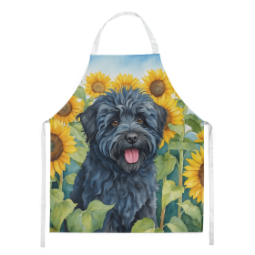 Puli in Sunflowers Apron