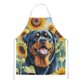 Rottweiler in Sunflowers Apron