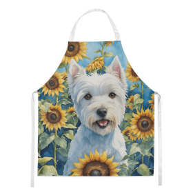 West Highland White Terrier/Westie in Sunflowers Apron