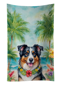 Australian Shepherd Luau Kitchen Towel