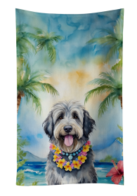 Bergamasco Sheepdog Luau Kitchen Towel