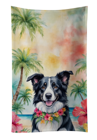 Border Collie Luau Kitchen Towel