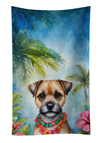 Border Terrier Luau Kitchen Towel