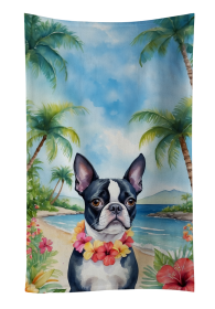 Boston Terrier 1 Luau Kitchen Towel