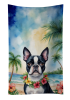 Boston Terrier 3 Luau Kitchen Towel