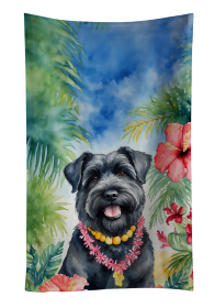 Bouvier des Flandres Luau Kitchen Towel