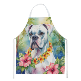 Boxer - White - Luau Apron