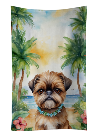 Brussels Griffon 2 Luau Kitchen Towel