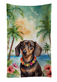 Dachshund 1 Luau Kitchen Towel