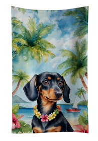 Dachshund 2 Luau Kitchen Towel