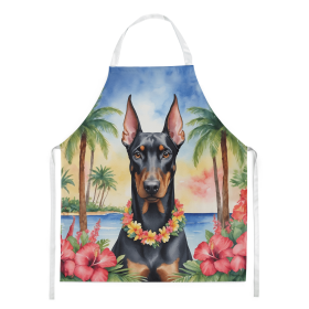 Doberman Luau Apron