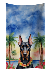 Doberman Luau Kitchen Towel