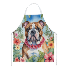 English Bulldog Luau Apron