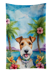 Wire Fox Terrier 2 Luau Kitchen Towel