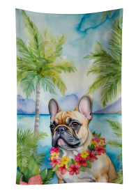 French Bulldog 2 Luau Kitchen Towel