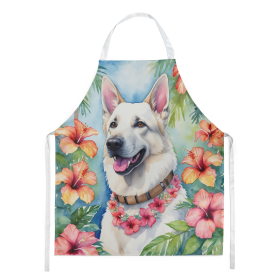 German Shepherd - White - Luau Apron