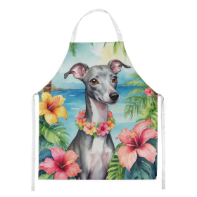 Italian Greyhound Luau Apron