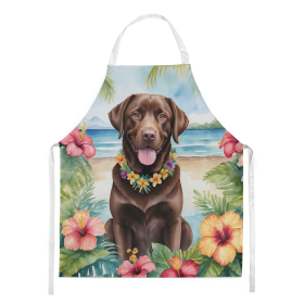 Labrador Retriever - Chocolate - Luau Apron