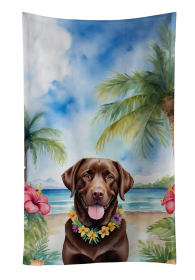 Labrador Retriever - Chocolate - Luau Kitchen Towel