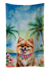 Pomeranian 1 Luau Kitchen Towel